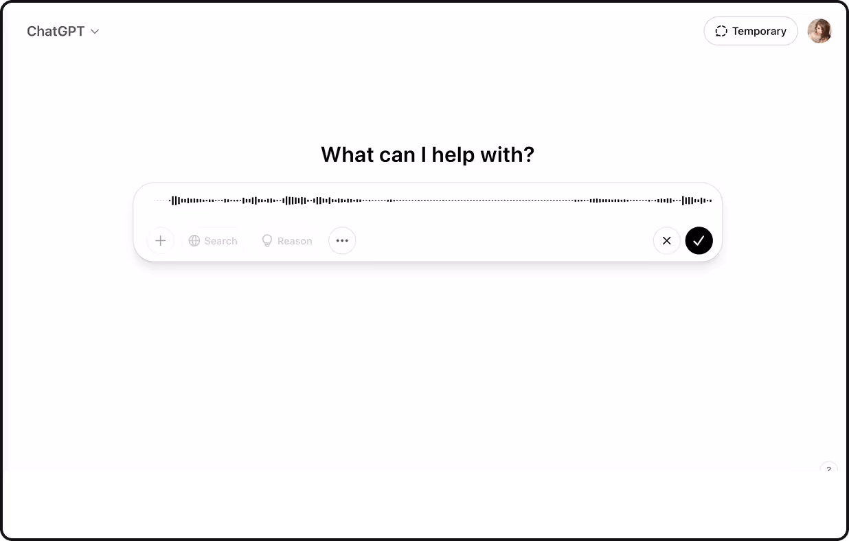ChatGPT voice input
