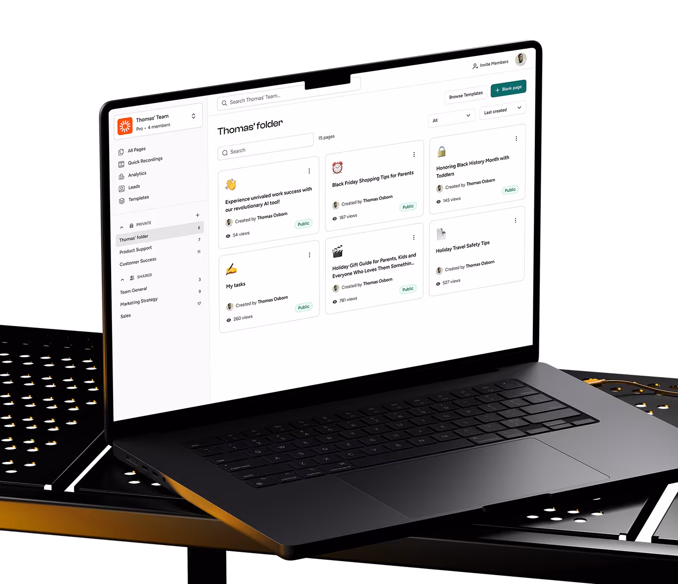 Distribute editor on a laptop