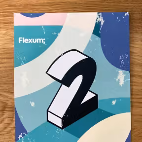 Flexum notebook with a number 2 on the cover