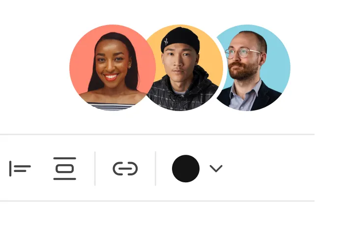 Avatars of people viewing the document