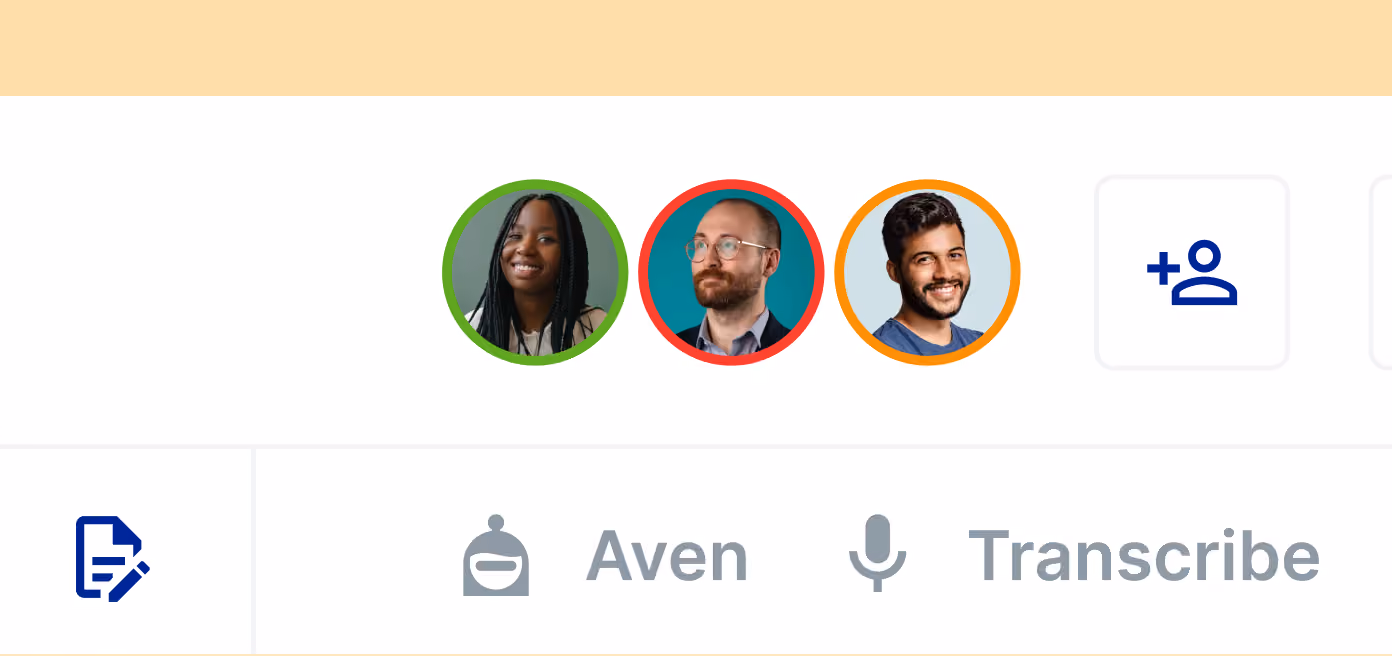 Avatars of people viewing the document